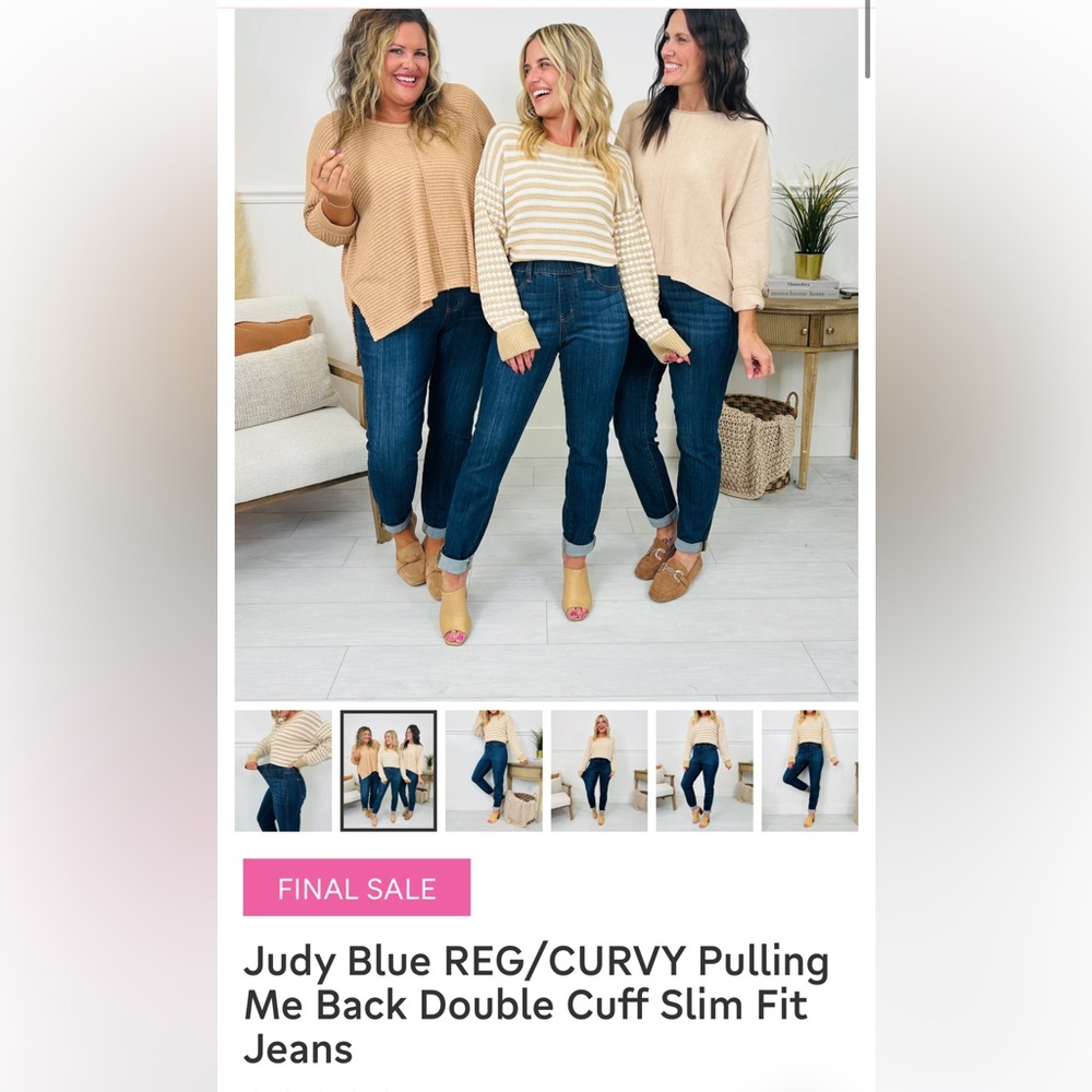 Judy Blue (MoCo) Pulling Me Back double cuff stretchy jean